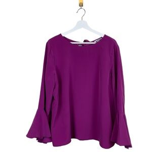 Halston Flare Sleeve Blouse Size X-Large